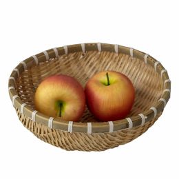 Wicker Wire Fruit Storage Basket | Rustic Decorative Fruit Bowl for Bread Fruit Snacks