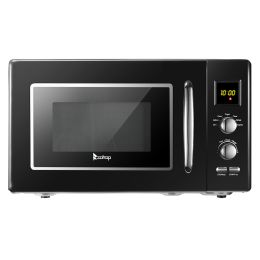 ZOKOP 23L / 0.9cuft Retro Microwave Oven With Display/Silver Handle RT