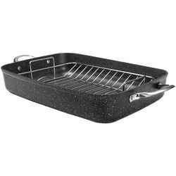 The Rock By Starfrit The Rock By Starfrit 17&quot; Roaster With Rack &amp; Stainless Steel Handles