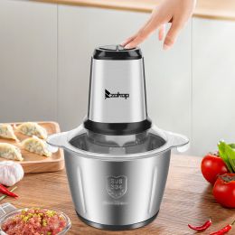 Free shipping ZOKOP120V 500W 2.8l Stainless Steel Color Stainless Steel two-Speed Meat Grinder YJ