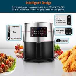 Air Fryer 6 Liters 1700W High Power And Oil-free Cookware